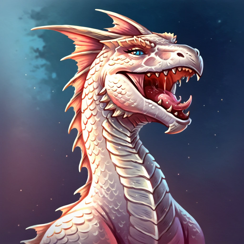 score_9 , score_8_up, score_7_up, 2.5d, source_cartoon, 
BREAK
detailed,  Feral, dnd_dragon, dragon, whitedrg, no human, (white scales:1.5) portrait,  