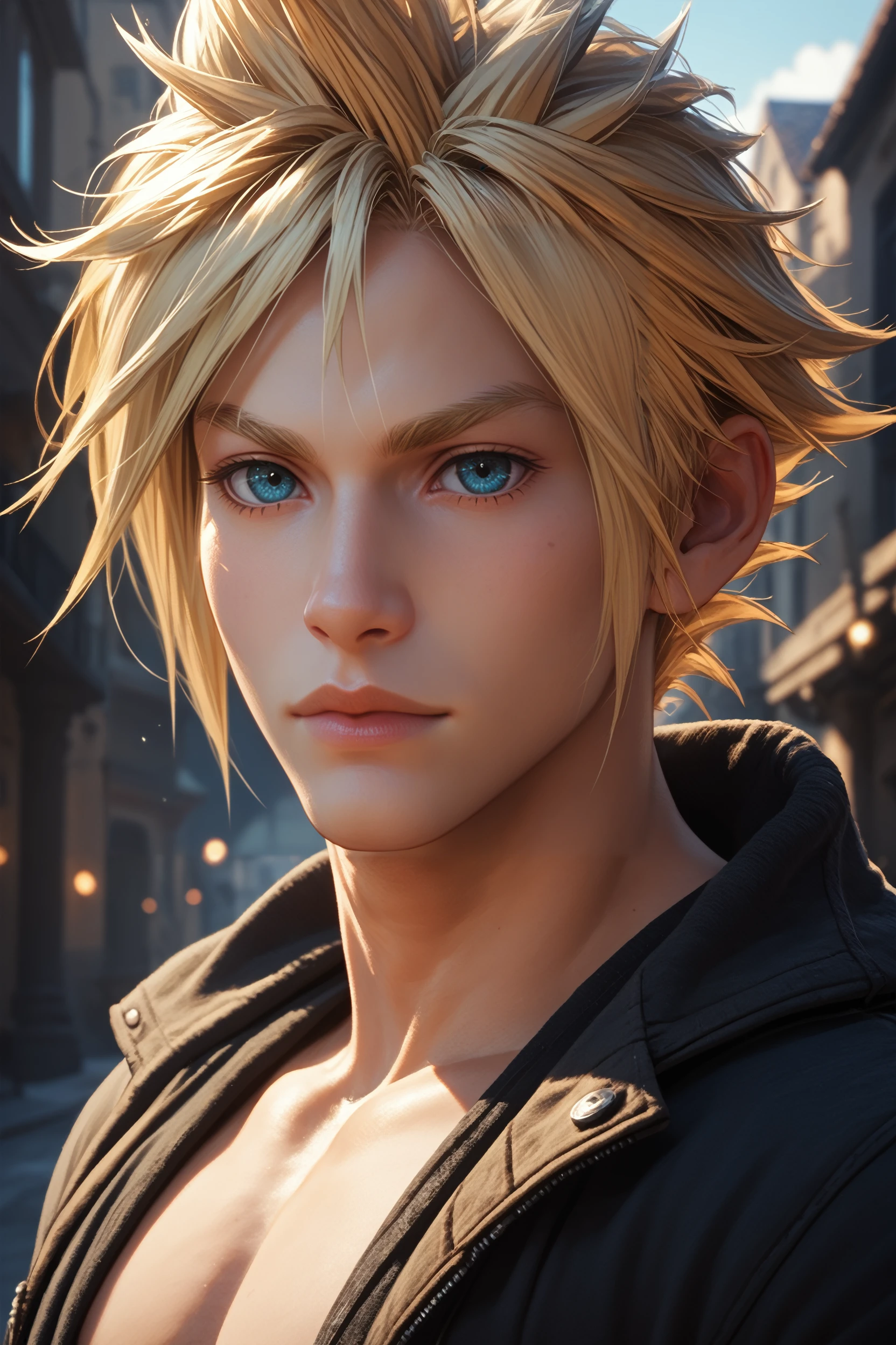 score_9, score_8_up, score_7_up,
<lora:FFCloud:0.8>
FFCloud, 1boy, blonde hair, spiked hair, blue eyes, looking at viewer, portrait