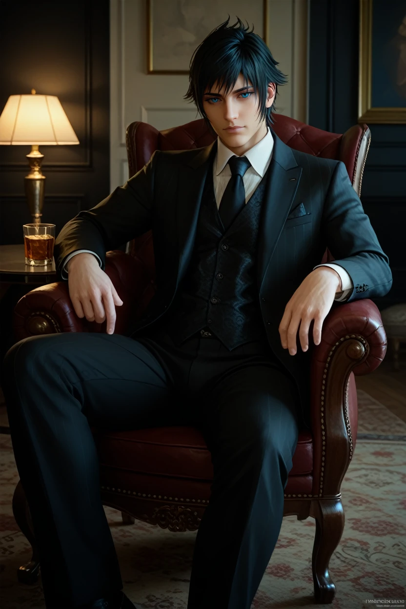 score_9, score_8_up, score_7_up,
<lora:FFNoctis:0.8>
FFNoctis, 1boy, black hair, blue eyes, looking at viewer, Inside a luxurious penthouse suite, sophisticated yakuza attire, reclining on a leather chair with a glass of whiskey, surrounded by opulence