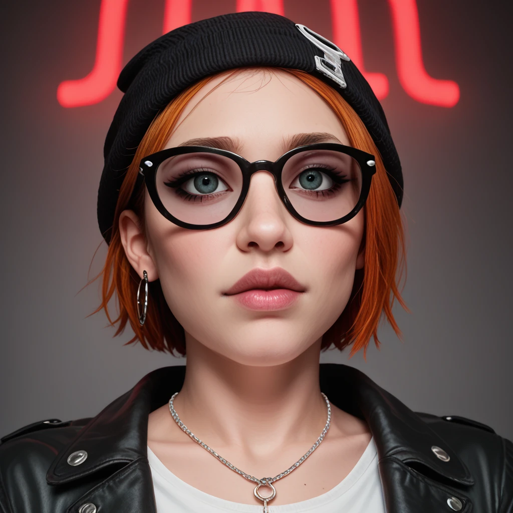 score_9, score_8_up, score_7_up, face close up, alternative girl, watching over black sunglasses, jacket, necklace, neon light reflections on skin, ear ring, makeup, skin imperfection, short hair, beanie, neon lights background, low light, depth of field, highly detailed, high contrast, film grain, Rim Lighting, Long Exposure, DSLR,photo,realistic,cinematic