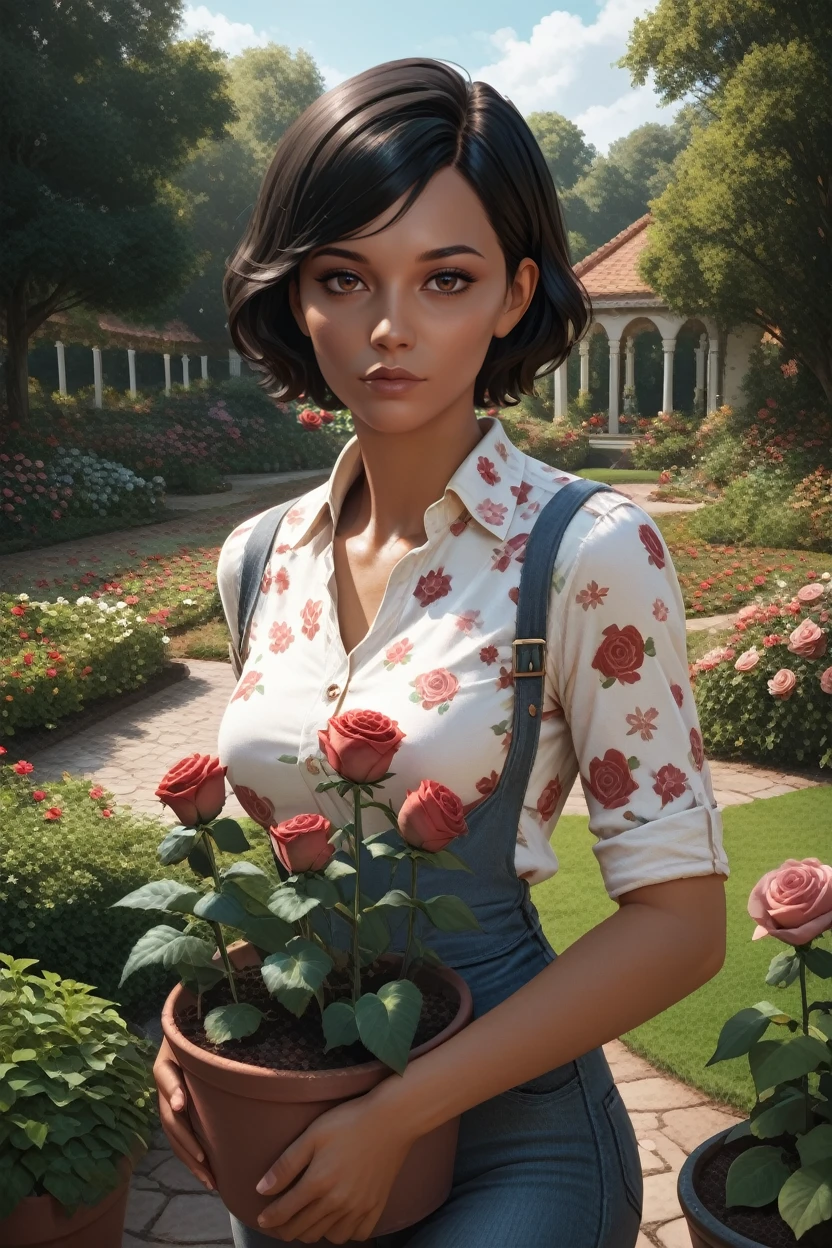 score_9, score_8_up, score_7_up,
<lora:METraynor:0.8>
METraynor, 1girl, black hair, brown eyes, short hair, dark skin, looking at viewer, rose garden, gardening, floral background