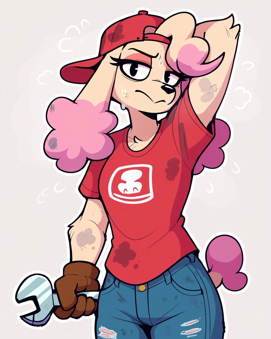 score_9, score_8_up, score_7_up, score_6_up, explicit, Applebloom, earth pony, pony, anthro, futa, solo futa, penis, balls, clothing, public, flaccid, urine