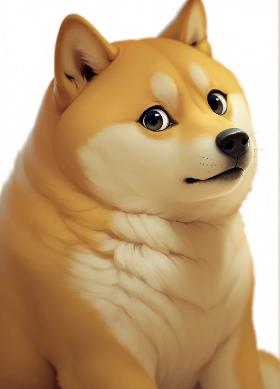 (kabosu), shiba-inu, stare, looking at viewer, closed mouth, no humans, sitting, yellow fur, black eyes, white background  <lora:MEME_Doge-PONY:0.8>, score_9, score_8_up, score_7_up, score_6_up,