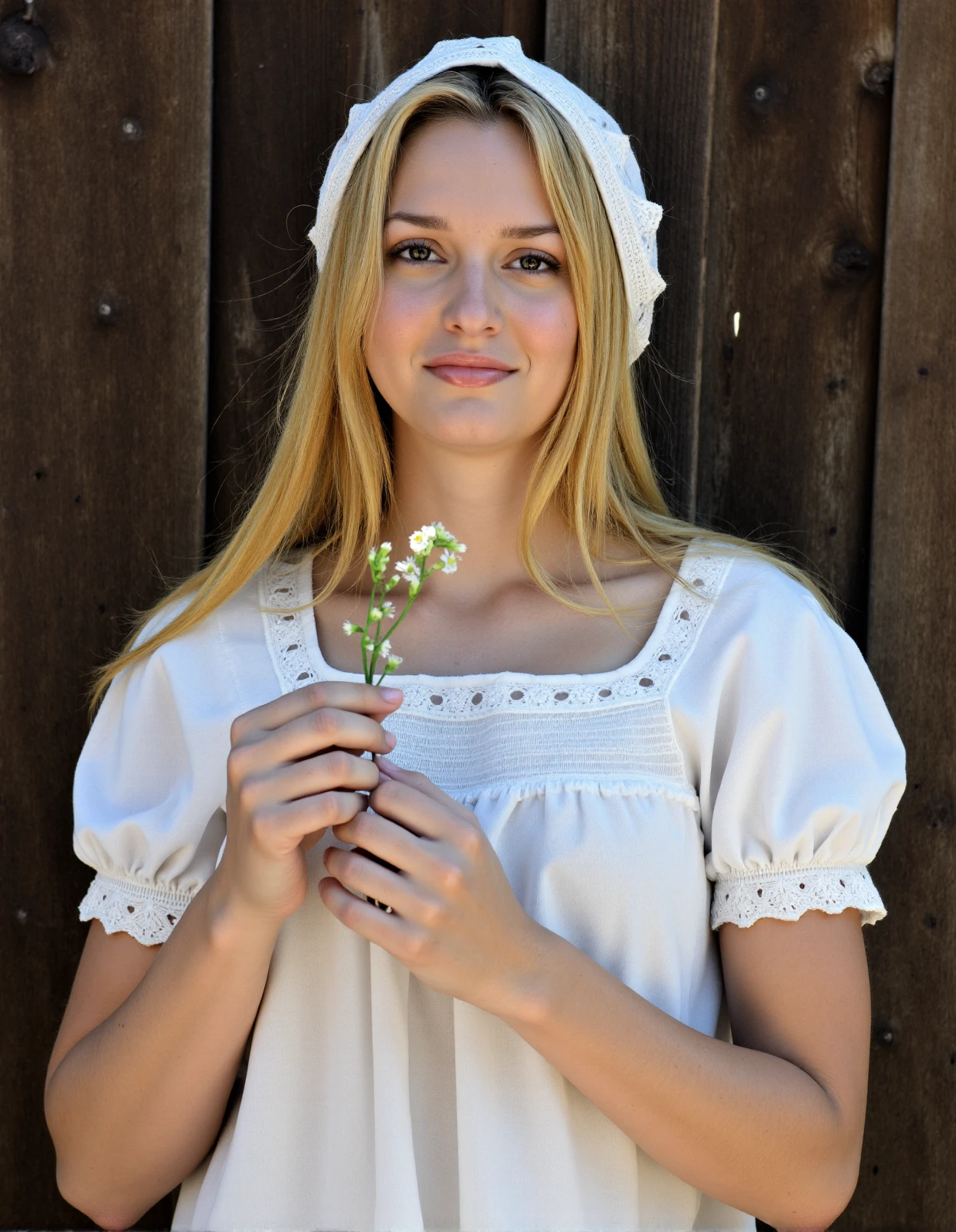 Beautiful woman, 19 years, Wales 🏴 , blonde, dressed in traditional clothing