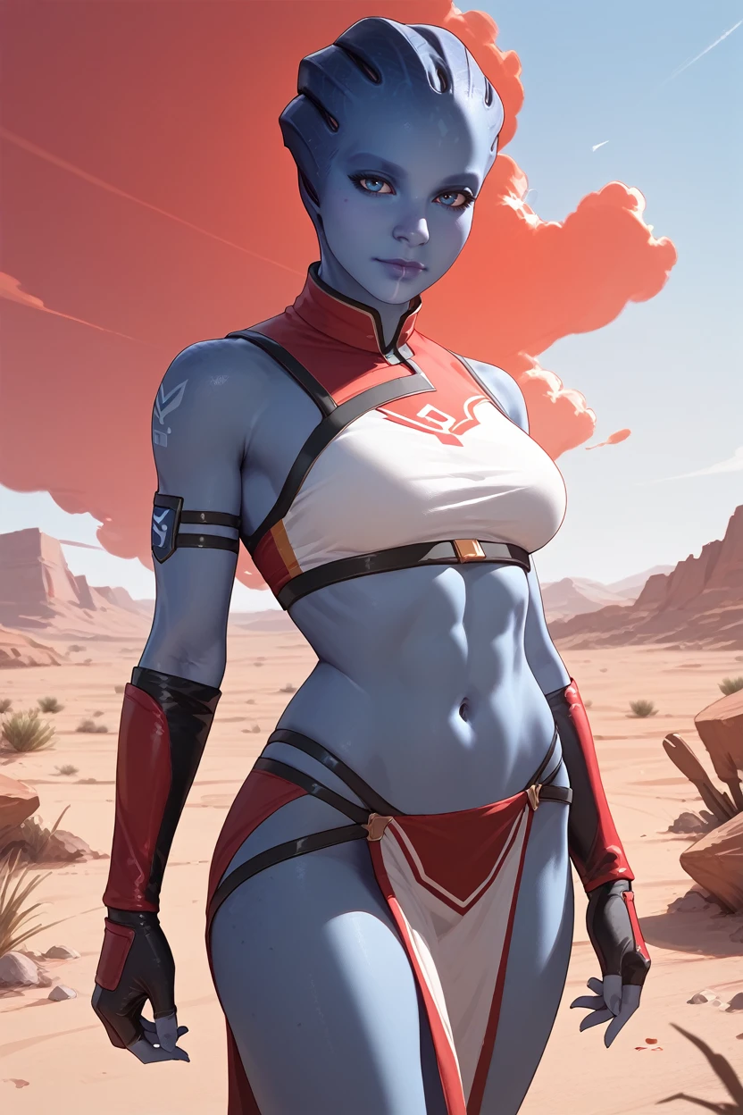 score_9, score_8_up, score_7_up,
<lora:MEALexi:0.8>
MEALexi, 1girl, blue skin, blue eyes, alien, looking at viewer, stands beneath a blood-red sky in a moonlit desert