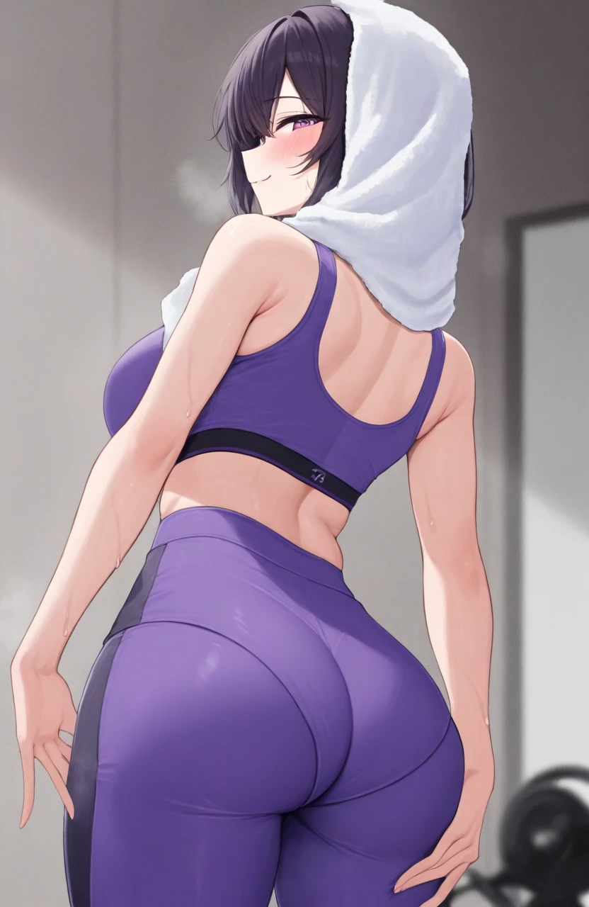 (masterpiece), best quality, purple, expressive eyes, , purple perfect face, gym, workout, hot, sweating, sweaty, tan, big , tan skin, flustered, purple, purple clothes, blush, purple clothes, see thru, yoga pants, black hair, backview , curvy woman , black hair, purple eyes ,, purple pants , multiple man, surrounded by men, men checking out women at gym, surrounded by multiple men at gym, ponytail, purple, purple clothes, purple pants, curvy woman, multiple men, curvy, massive breasts, massive ass, curvy milf, purple , one women surrounded by men, horny men, groping , grab, groping, breast grab , groping, molesting , ass grab, scared, panic, sweating, embarrassing, embarrassed. Eyes closed, closed eyes, blush, blushing, cute
