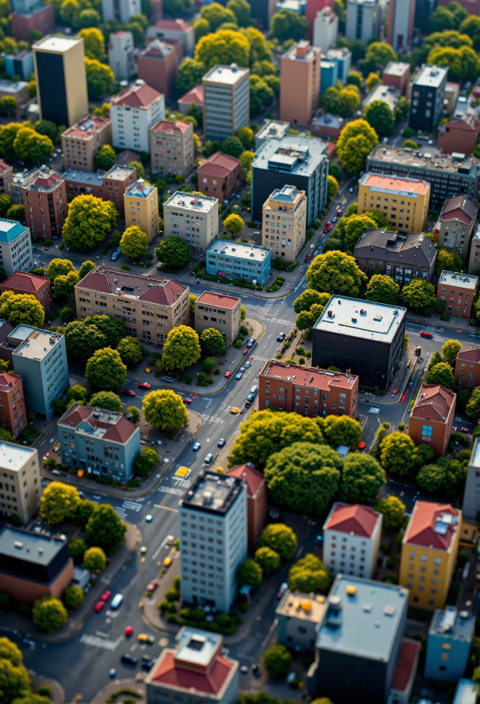 microscopic city birds eye view