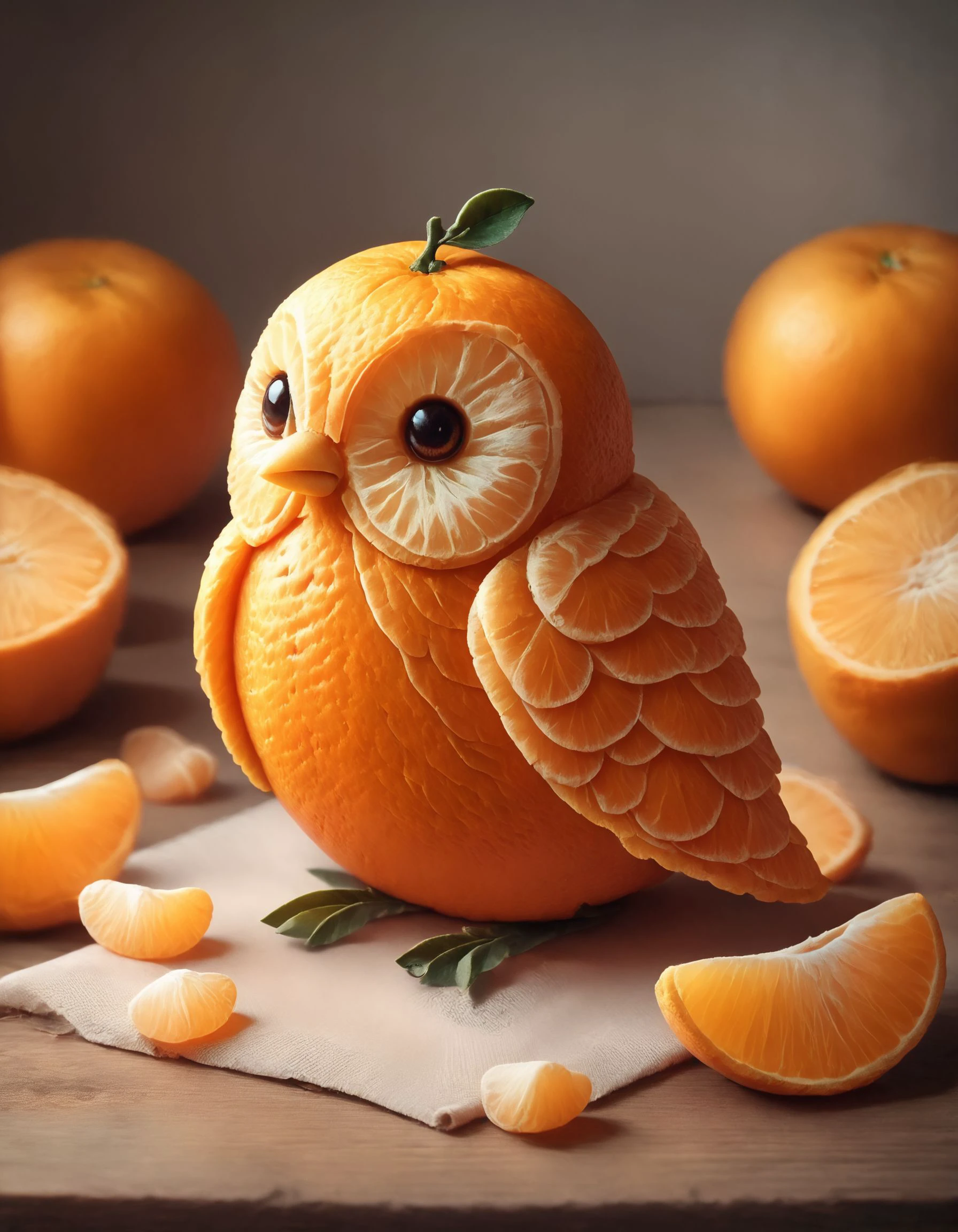 score_9, score_8_up, score_7_up, score_6_up, score_5_up,
photo of a cute bird, made out of tangerine, oranges, tangerines
 <lora:Tangerine:1>