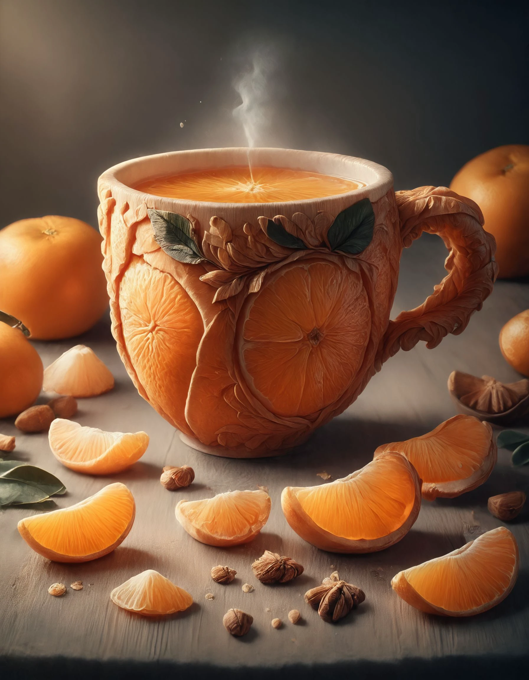 score_9, score_8_up, score_7_up, score_6_up, score_5_up,
photo of a cup, made out of tangerine, oranges, tangerines
 <lora:Tangerine:1>