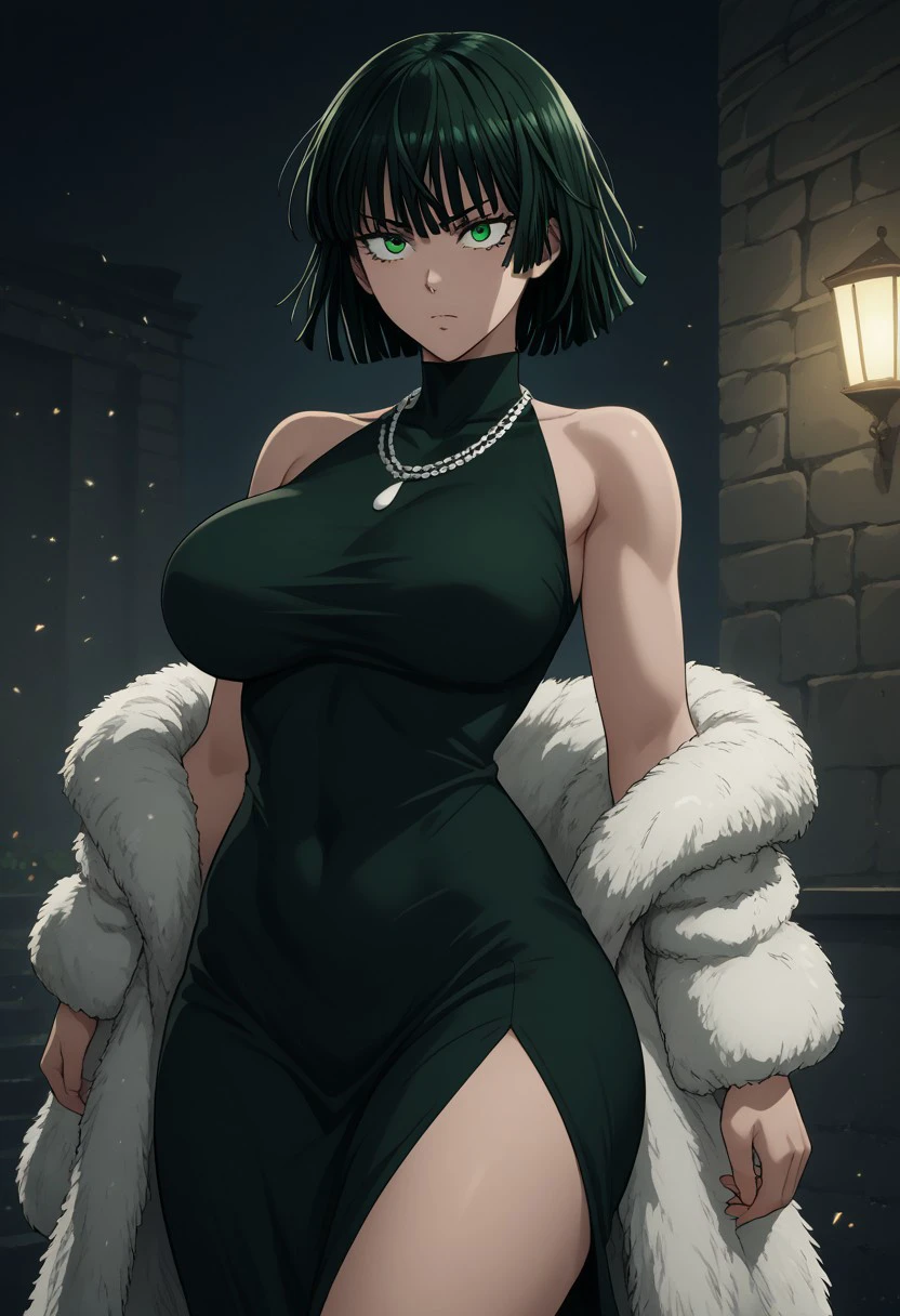 score_9,score_8_up,score_7_up,zPDXL2,source_cartoon,source_anime,fubuki\(one punch man\),perfect body,large breast,detailed face,green eyes,perfect lighting,big ass,black dress,dress,fur coat,high collar,jewelry,necklace,off shoulder,taut clothes,taut dress,,collapse face,stomach distension,large penis,venous penis,<lora:opm-fubuki-anime-s1s2-ponyxl-lora-nochekaiser:0.2>