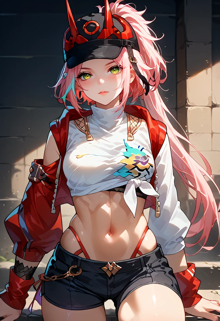 score_9, score_8_up, score_7_up,
Rappa, 1girl, __shot__,
__body__ with __size__ {__breat__|__breastnaked__}, multicolor hair, pink hair, long ponytail, shirt, white shirt, crop top, red jacket, navel, shorts, open clothes, baseball cap,
{__costume__|__prof__}, {1-2$$__clothstatus__}, __face__,
{1-3$$__effect__}, ({__pose__|__sexpose__, sex}, exposed body),
__action__,
__light__, __place__ background,
<lora:SH_HSR_Rappa:0.9> Rappa,
<lora:Theobrobine_StyleXL:0.7> TheobrobineXL, source_anime, anime, anime screencap, anime coloring, animification,
<lora:Expressive_H:0.8> Expressiveh, 1girl, __shot__, __woman__ {__monster__|__persona__},
__body__ with __size__ {__breast__|__breastnaked__}, {multicolor|gradient|inner color} hair, __dualcolor__ hair, __hair__,
{__lorapony__|__lorapony__, __lorapony__}