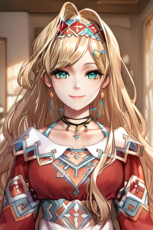 score_9_up,score_8_up,score_7_up, source_anime, bedroom, <lora:Expressive_H:0.8> Expressiveh,  <lora:Layla_XL:1> 1girl, solo, blonde hair, smile, long hair, jewelry, hairband, earrings, virtual youtuber, looking at viewer, necklace, dress, green eyes