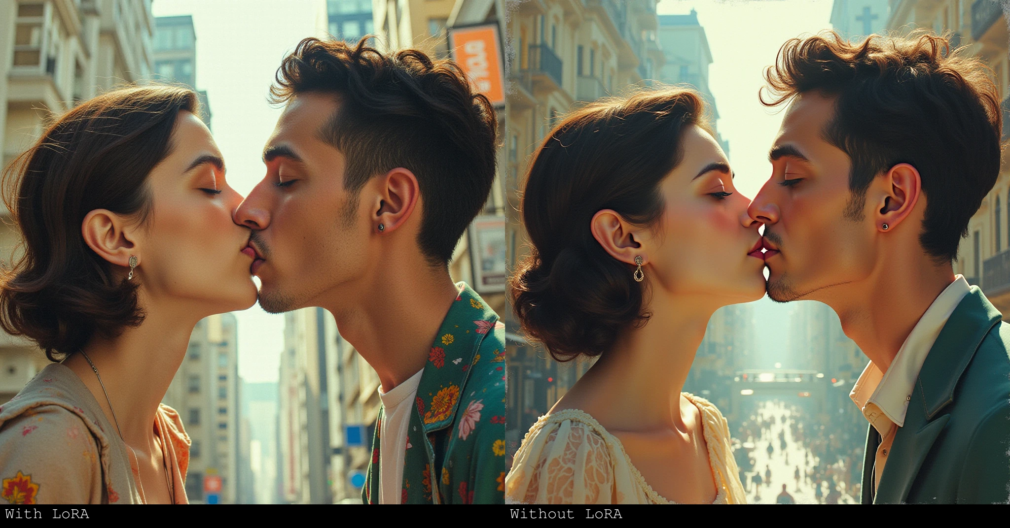 Flux Two People Kissing LoRA