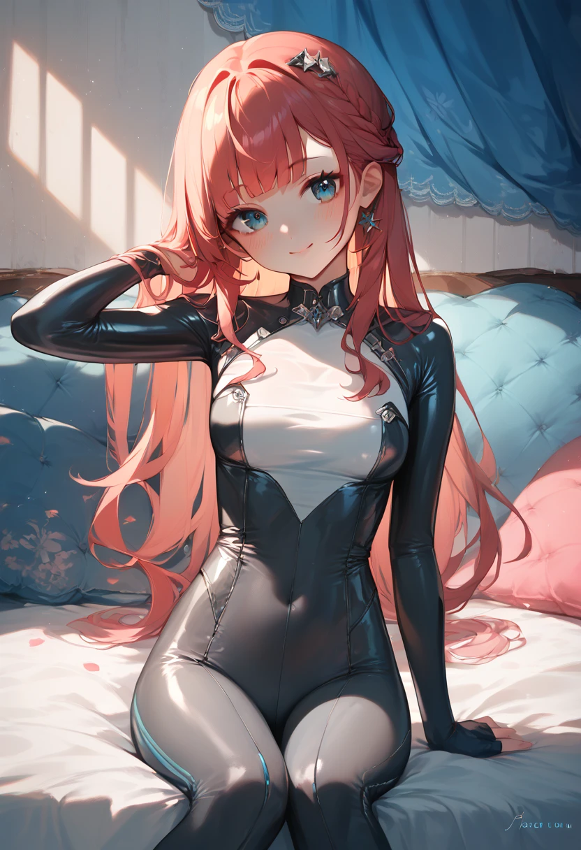 (score_7_up:1)(score_8_up:1)(score_9:1.2),
(source_anime:0.5), (perfect anatomy) 
(best quality), (masterpiece), uncensored, (detailed character line) 
(Vtuber)

(detailed background of lovers bedroom with moody lights)
(detailed bed)

(1girl)

(cute face)

(tight clothes)
(bodysuit)