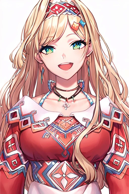 score_9_up,score_8_up,score_7_up, source_anime, white background, 1girl,
<lora:Layla_XL:1> blonde hair, open mouth, long hair, jewelry, hairband, earrings, necklace, dress, green eyes, large breasts, head tilt, smile, closed mouth