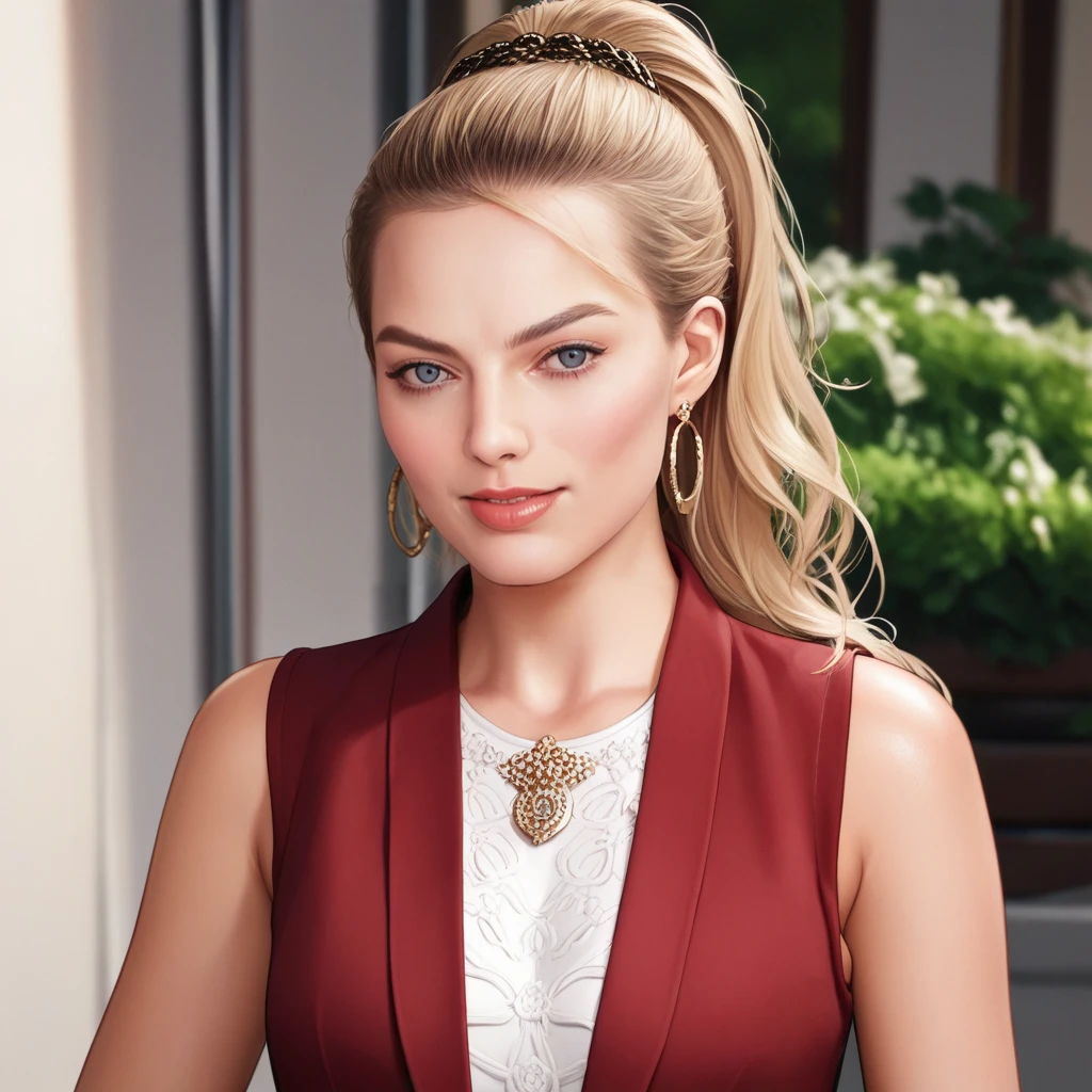 score_9, score_8_up, score_7_up, source_anime, professional photograph of Margot woman, wearing casual clothes, sleeveless, ponytail, sleeveless, slender, long hair, on the streets of a Spanish village, beautiful houses, posing, smiling, godrays <lora:Margot Robbie 2013-2015 Pony:1>