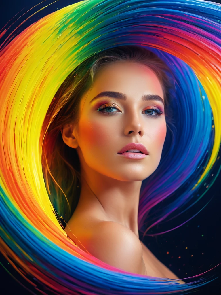 Colorful beautiful girl: a giru 8-years old, messy hair, oil painting, nice perfect face with soft skinice perfect face, blue yellow colors, light purple and violet additions, light red additions, intricate detail, splash screen, 8k resolution, masterpiece, cute face,artstation digital painting smooth veryBlack ink flow: 8k resolution photorealistic masterpiece: intricately detailed fluid gouache painting: by Jean Baptiste Mongue: calligraphy: acrylic: watercolor art, professional photography, natural lighting, volumetric lighting maximalist photoillustration: by marton bobzert:, complex, elegant, expansive, fantastical, sci-fi, 8k uhd, high quality, film grain