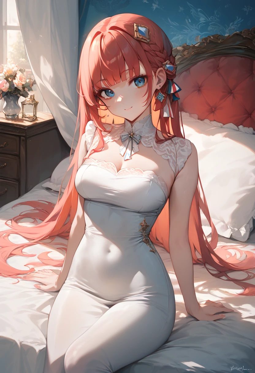 (score_7_up:1)(score_8_up:1)(score_9:1.2),
(source_anime:0.5), (perfect anatomy) 
(best quality), (masterpiece), uncensored, (detailed character line) 
(Vtuber)

(detailed background of lovers bedroom with moody lights)
(detailed bed)

(1girl)

(cute face)

(tight clothes)
(tight dress)