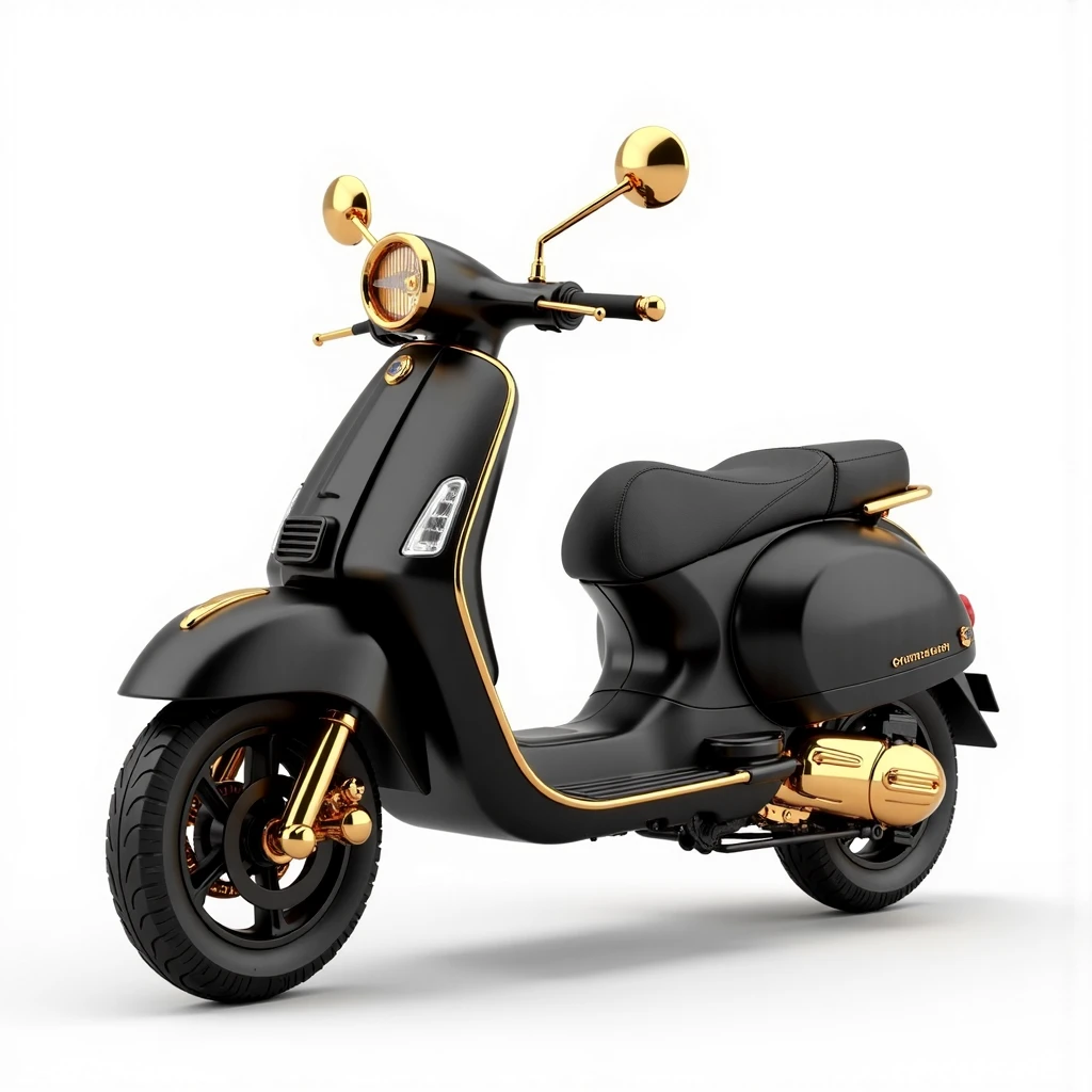 Matte Black & Metallic Gold Flux Style LoRA