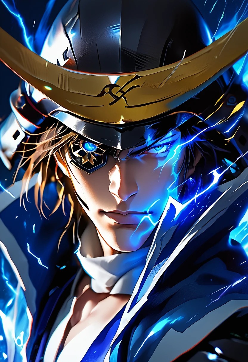 source_anime, score_9, score_8_up, score_7_up, (masterpiece:1.2), (best quality:1.3), 1boy, <lora:Masamune_Date_Sengoku_Basara:0.8> mdate_sgbs, eyepatch, portrait, helmet, facing viewer, blue aura, angry expression, low-key lighting, lo-fi, glow, dynamic cinematic lighting, ray_tracing, global illumination <lora:Anime Style (Vauxz) PONY:0.8>