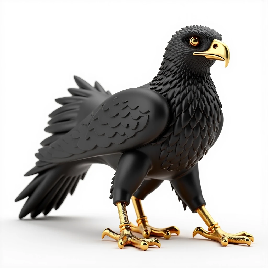 Matte Black & Metallic Gold Flux Style LoRA