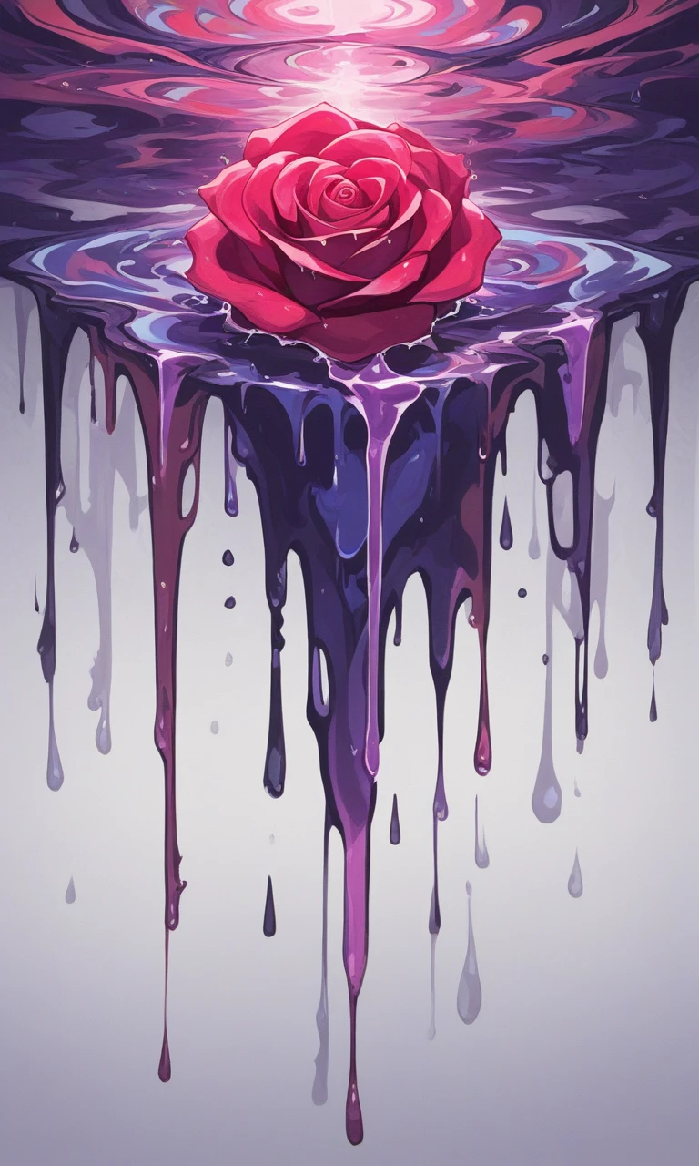 abstractzyrnox, abstract, abstract art, dripping, rose