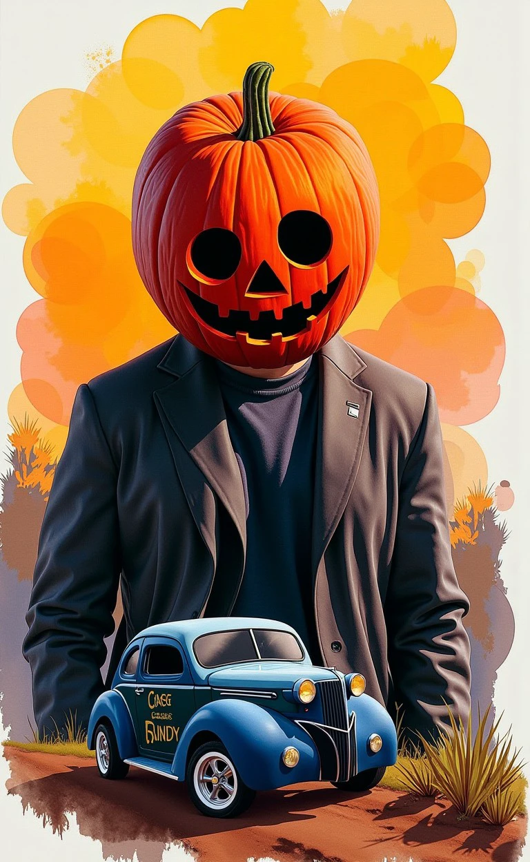 pampkihad person, watercolor painting, horror theme Classic car show and sunny day
<lora:halloween_s01_pumpkin_head_pampkihad:1>