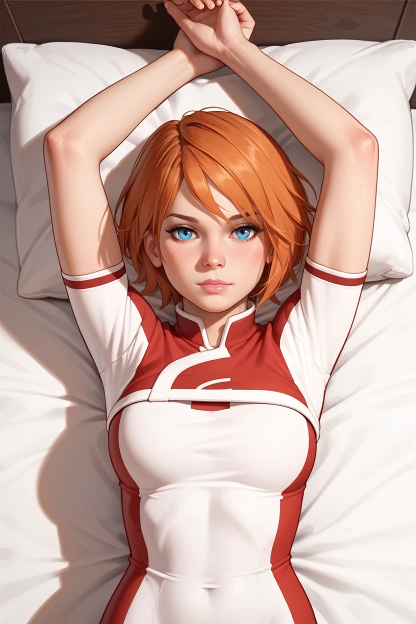 score_9, score_8_up, score_7_up,
<lora:MEASuvi:0.8>
MEASuvi, 1girl, orange hair, blue eyes, short hair, looking at viewer, looking at viewer, laying back, on bed, arms up