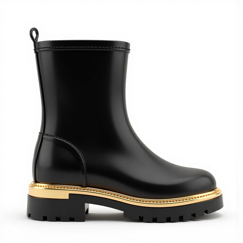 Matte Black & Metallic Gold Flux Style LoRA