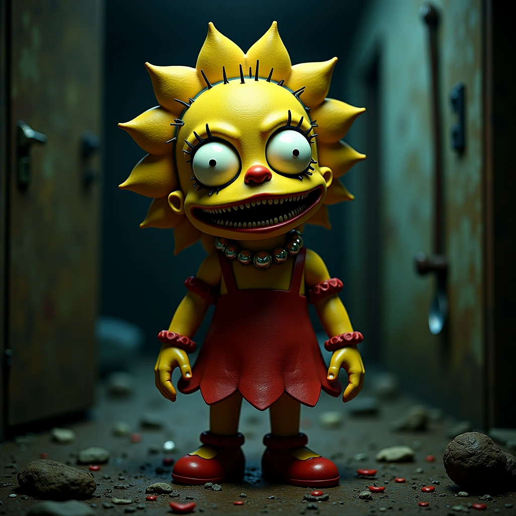 Creepy Lisa Simpson.

Dark, atmospheric, moody.

frghtnghtCE style