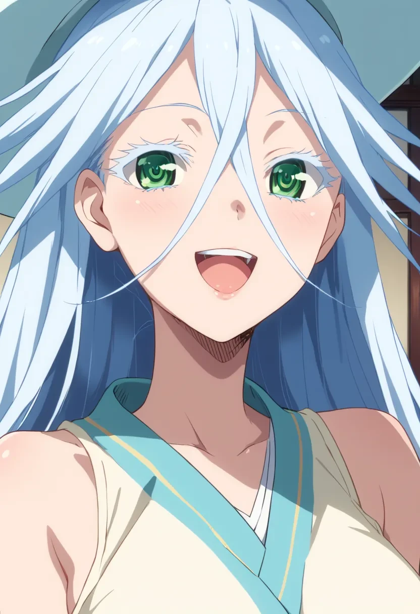 score_9, score_8_up, score_7_up, score_6_up,
masterpiece,

1girl, solo,

Kuroageha, long hair, blue hair, hair between eyes, white hair, colored eyelashes, green eyes,

happy,