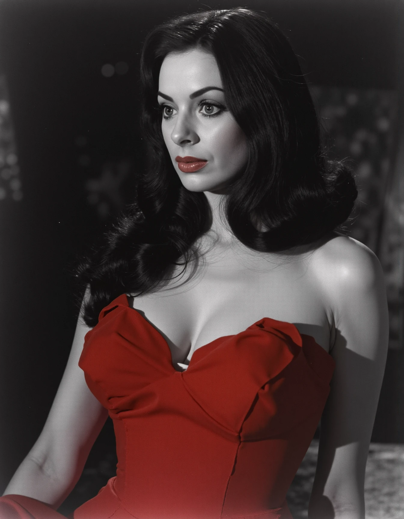 <lora:bwMoviesFlux:1> bwMovies.
portrait of a jessica rabbit