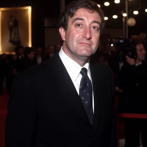 an image of peter sellers wearing an evening suit standing outside a film premiere