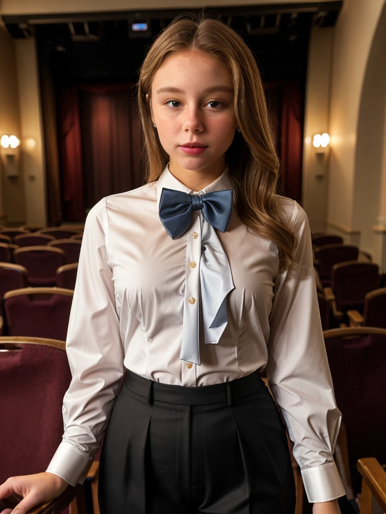 photo of kenerly, Bow-Tie Blouse at Theater Show, <lora:kenerly:1>