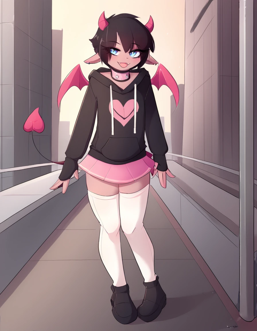 (detailded), (((bat girl))), (((murcielago))), big ass, grey skinned, black wavy hair, ((mini-skirt)), (((pink pussy dripping))), (((Freckles on the face))), (((office worker suit))), maya stockings, ((at a park))