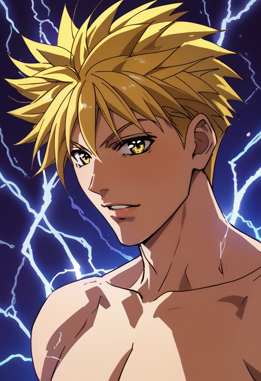 source_anime, (masterpiece), (best quality), score_9, score_8_up, score_7_up, (masterpiece:1.2), (best quality:1.3), 1boy, male focus <lora:Ginji_Amano_GetBackers-000005:0.8> ginjia_gbrs, blonde hair, simple background, electricity, portrait, low-key lighting, lo-fi, glow, dynamic cinematic lighting, ray_tracing, global illumination, masterful composition, dynamic movement <lora:Anime Style (Vauxz) PONY:0.8>