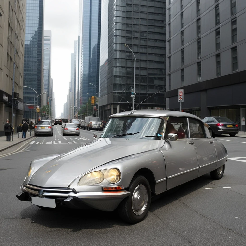 	ds parked at the end of a street