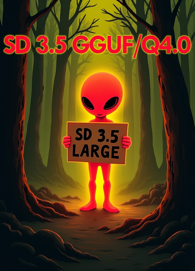 SD 3.5 Large GGUF Q4/Q4.1 Q5/Q5.1 Q8 F16 Q8