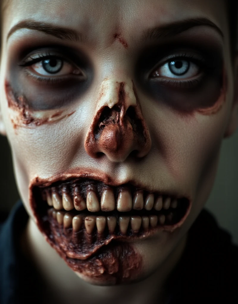 a zombie closeup face portrait <lora:Zombie:0.9>