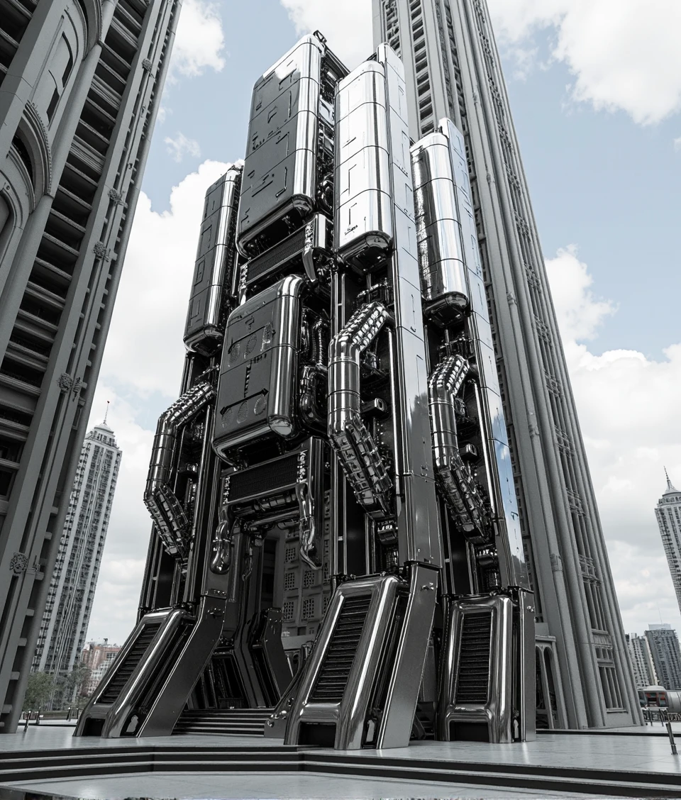 mechmetallic,parametric design of a Complex building in thc city