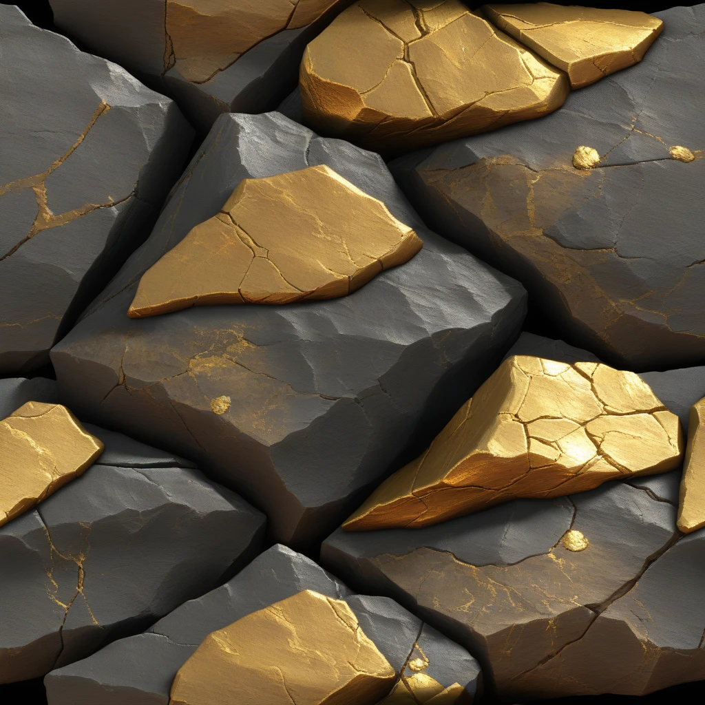 game texture, rock, gold ore, seamless