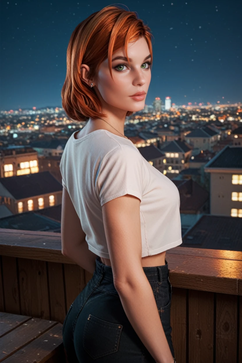 score_9, score_8_up, score_7_up,
<lora:MEFShepard:0.8>
MEFShepard, 1girl, orange hair, green eyes, looking at viewer, overlooking the city from a rooftop bar at night, cute outfit, standing