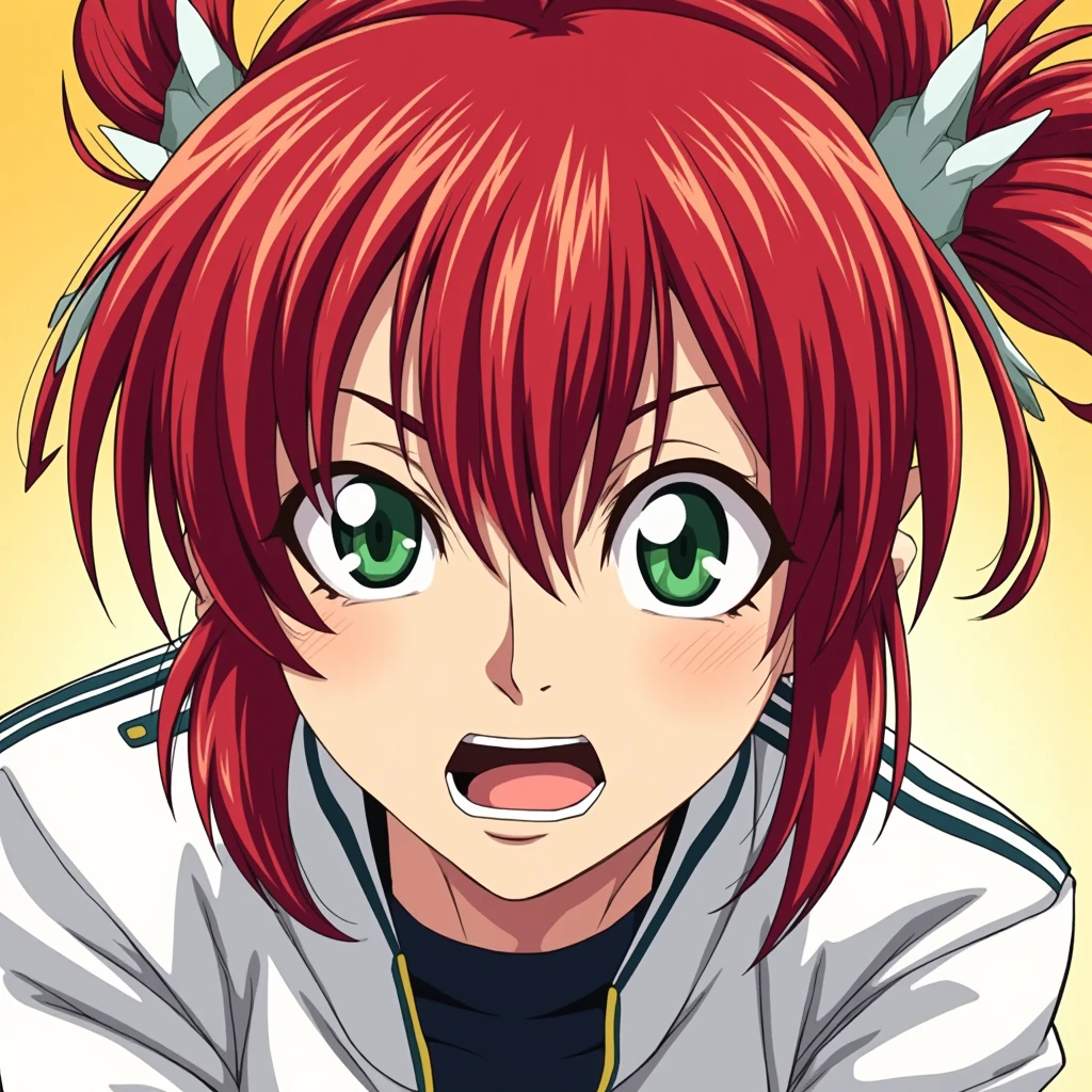 manga style art of  <lora:cartoon Watashi ga Toriko ni Natte Yaru:0.6>
An anime cartoon scene of
a cartoon of a woman with red hair, vibrant, high-energy, detailed, iconic, Japanese comic style, manga