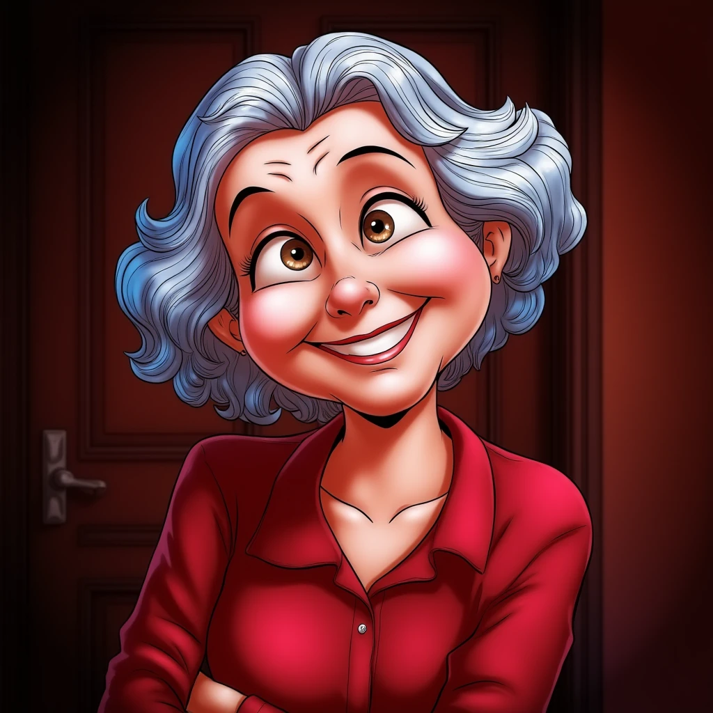 UHD, 4k, ultra detailed, cinematic, a photograph of  <lora:cartoon Tufos comic style v1:0.8>
A cartoon of
an old grandma woman smiling to viewers, epic, beautiful lighting, inpsiring