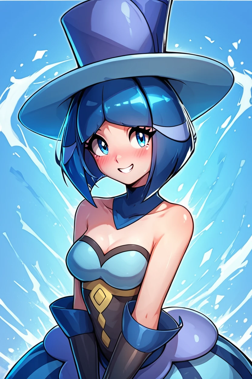 score_9, score_8_up, score_8, medium breasts, (curvy), cute, eyelashes,       ,,, , ,,, zzEvelyn, blue eyes, blue hair, medium hair, black gloves, blue headwear, bare shoulders, elbow gloves, blue dress,  <lora:Evelyn_Pokemon_PDXL:0.8>,     ,,,, BREAK, embedding:zPDXL, Expressiveh, ,,, <lora:EnergyCAT:1.0>, solo, smile, looking at viewer, aura, blue sky, ,,, <lora:SDXLFaeTastic2400:0.5>, <lora:Expressive_H-000001:0.4>,