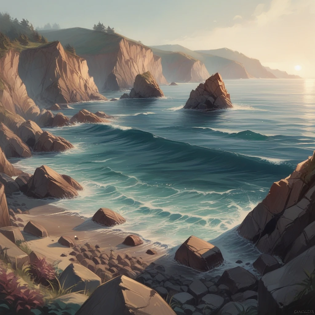 score_9, score_8_up, score_7_up, score_6_up, score_5_up, score_4_up, zPDXL2,source_anime,rating_questionable, <lora:Coast:0.8> co4st, outdoors, ocean, rock, coast