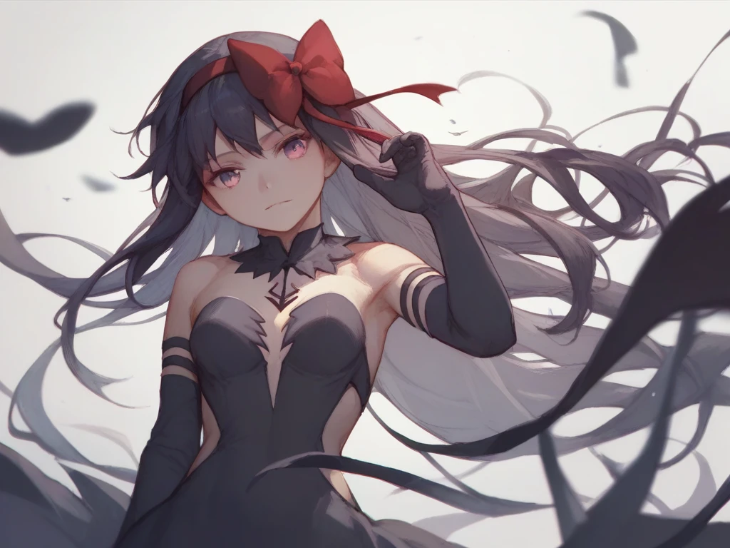 score_9,score_8_up,score_7_up, <lora:akuma_homura:1>ï¼solo, 1girl, akuma homura, wing