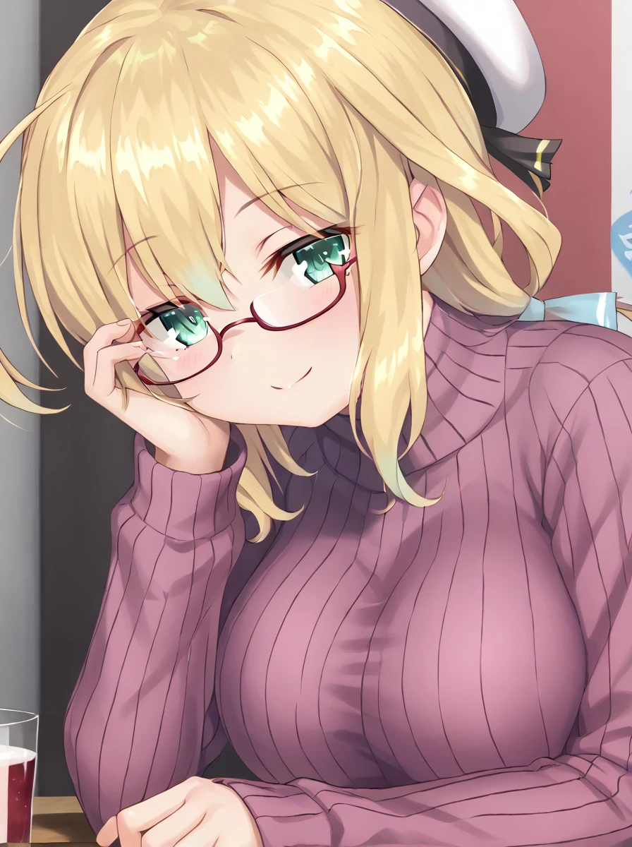 detailed background, shiny skin, posing, rating safe,
<lora:hachi.pony:1.0>,
hachi,
<lora:kinnotama.pony:1.0>,
kinnotama, 
large breasts, 
ribbed sweater, casual clothing, lace, frill, long sleeves, half-closed eyes,