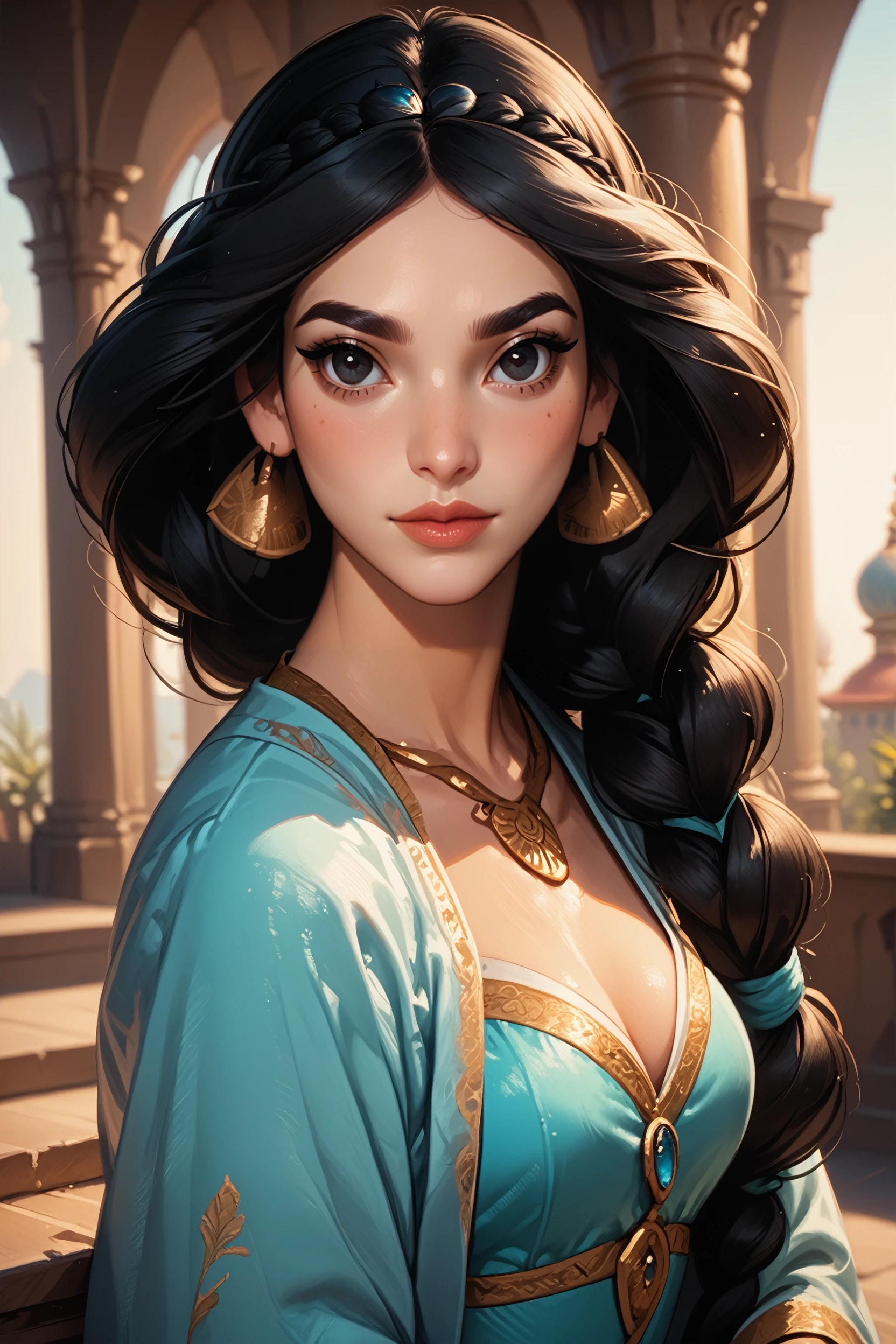 score_9, score_8_up, score_7_up,
<lora:DisyneyJasmine:1.0>
DisyneyJasmine, 1girl, black hair, black eyes, braid, long hair, looking at viewer, portrait