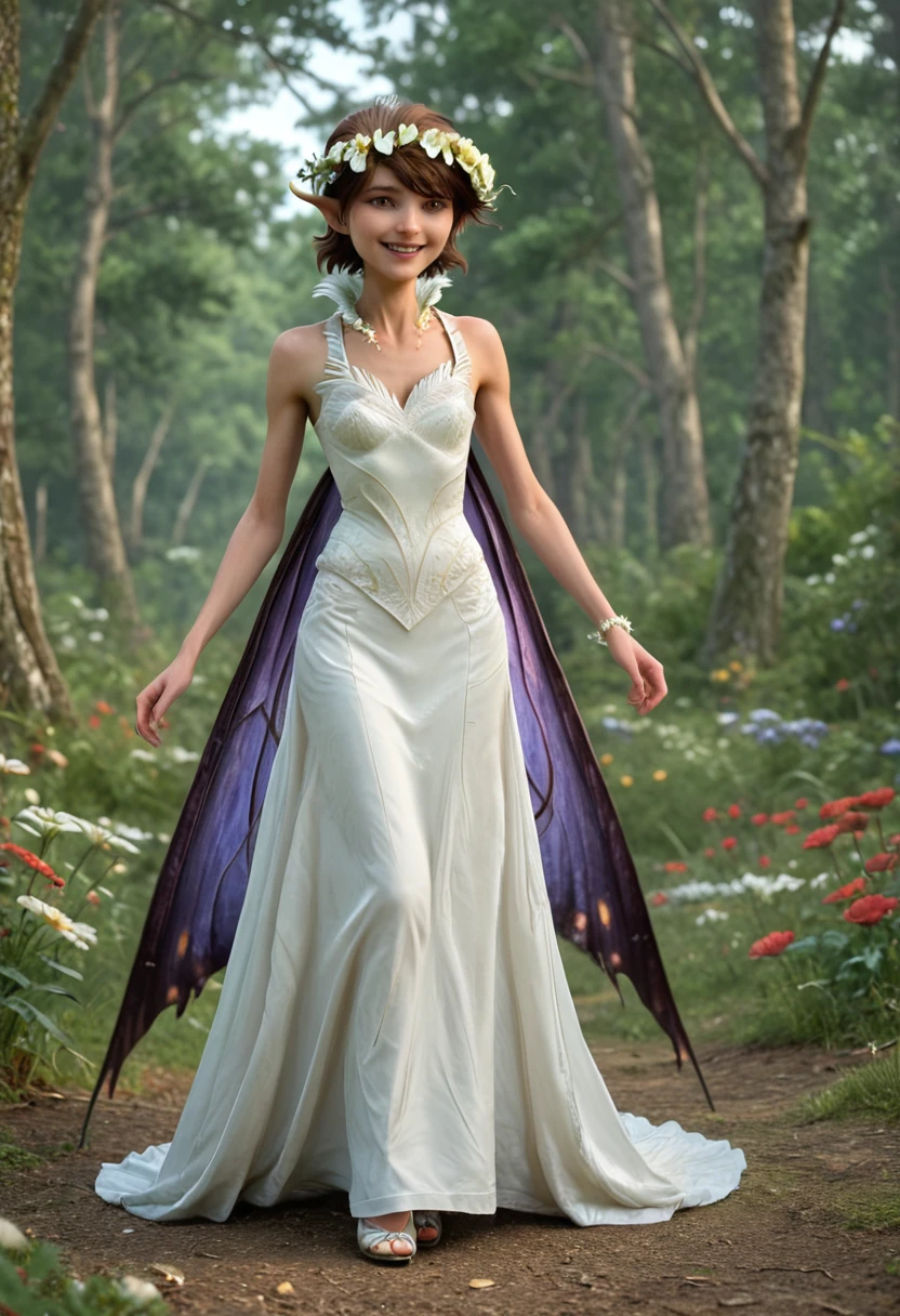 score_9, score_8_up, score_7_up,score_6_up,BREAK
1girl,<lora:Marianne:1> marianne, brown hair, brown eyes, fairy, pixie, short hair, pointy ears, butterfly wings, purple wings, wedding dress, flower crown, slight smile
solo,thin body,, standing on her from, full body view, in forest, petite body, skinny , , bellybutton ,(arched back), random pose, random_pose
, Expressiveh, concept art,, best quality,(hyperrealistic art:1.2) ,
BREAK
extremely high-resolution details, photographic, (realism pushed to extreme:1.2), fine texture, (incredibly lifelike:1.2), (3d:1.2), zPDXL3 <lora:Eyes_High_Definition:0.25> eyeshd
<lora:Expressive_H:1> expressiveh